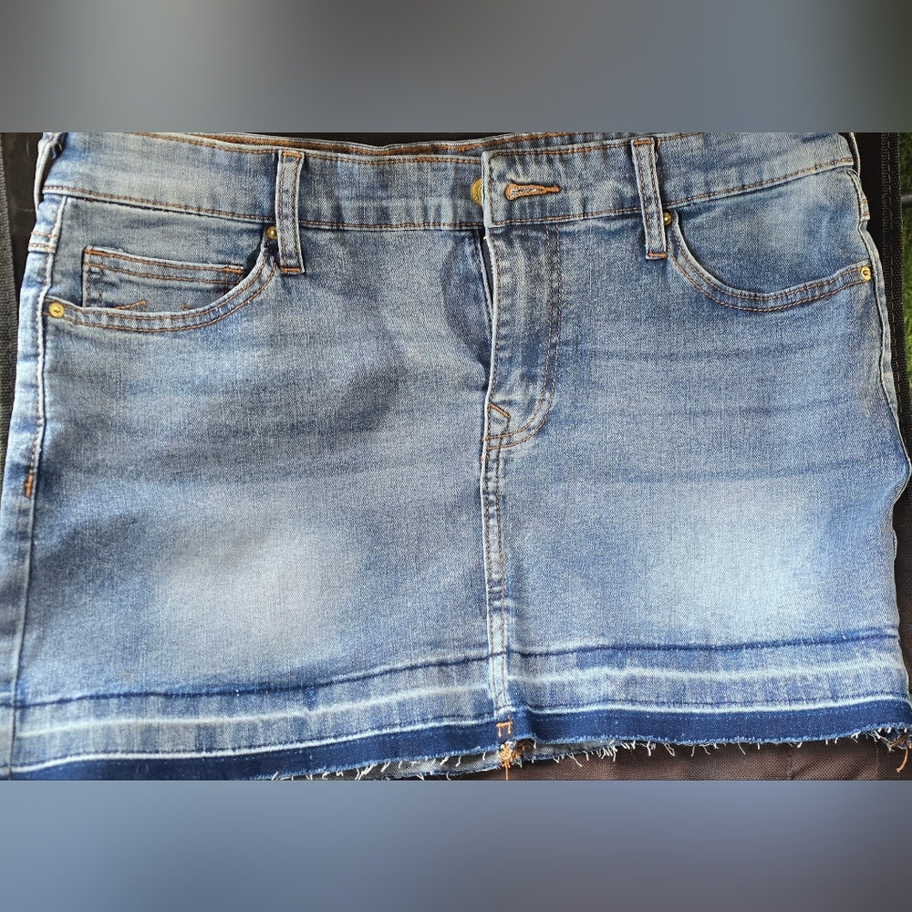 True Religion Blue Denim Mini Skirt